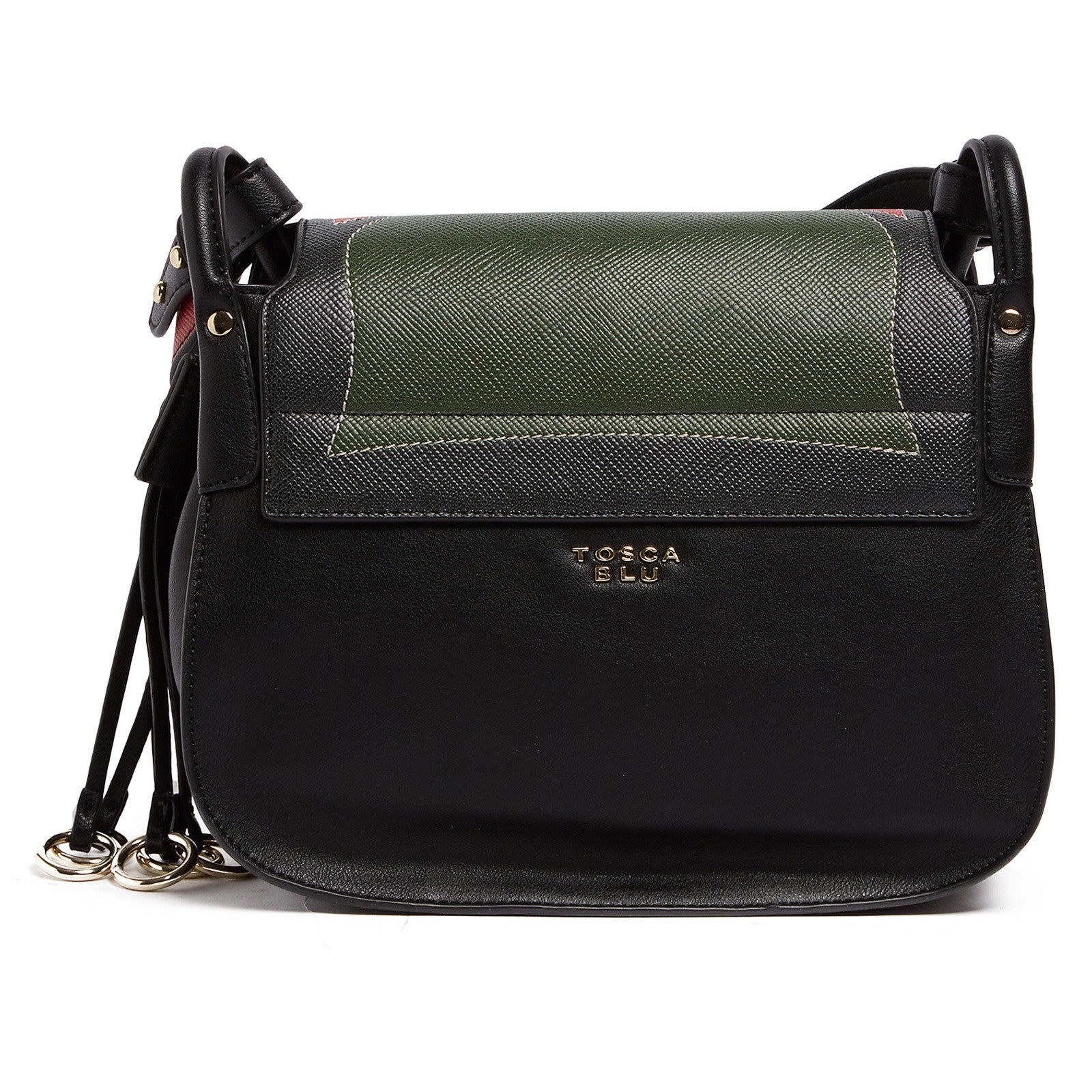 Tosca Blu Black/Red Medium Western Applique Shoulder Bag