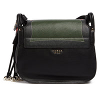 Tosca Blu Black/Red Medium Western Applique Shoulder Bag