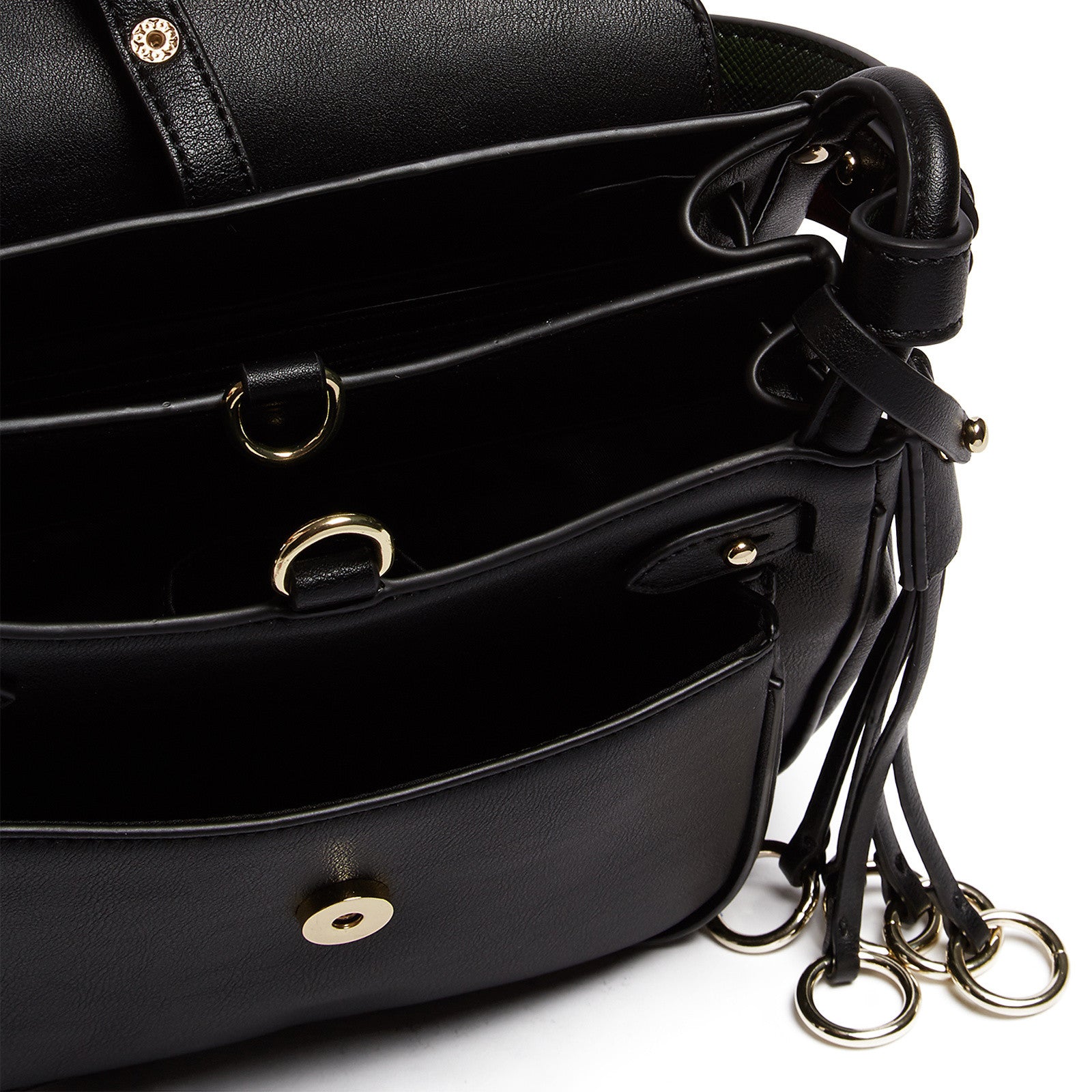 Tosca Blu Black/Red Medium Western Applique Shoulder Bag
