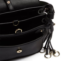 Tosca Blu Black/Red Medium Western Applique Shoulder Bag
