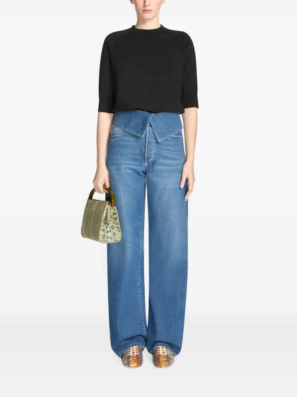 Dries Van Noten Women Folded-Waist Jeans