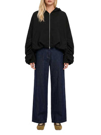 DRIES VAN NOTEN Dries Van Noten Women Black Zip-Up Hoodie