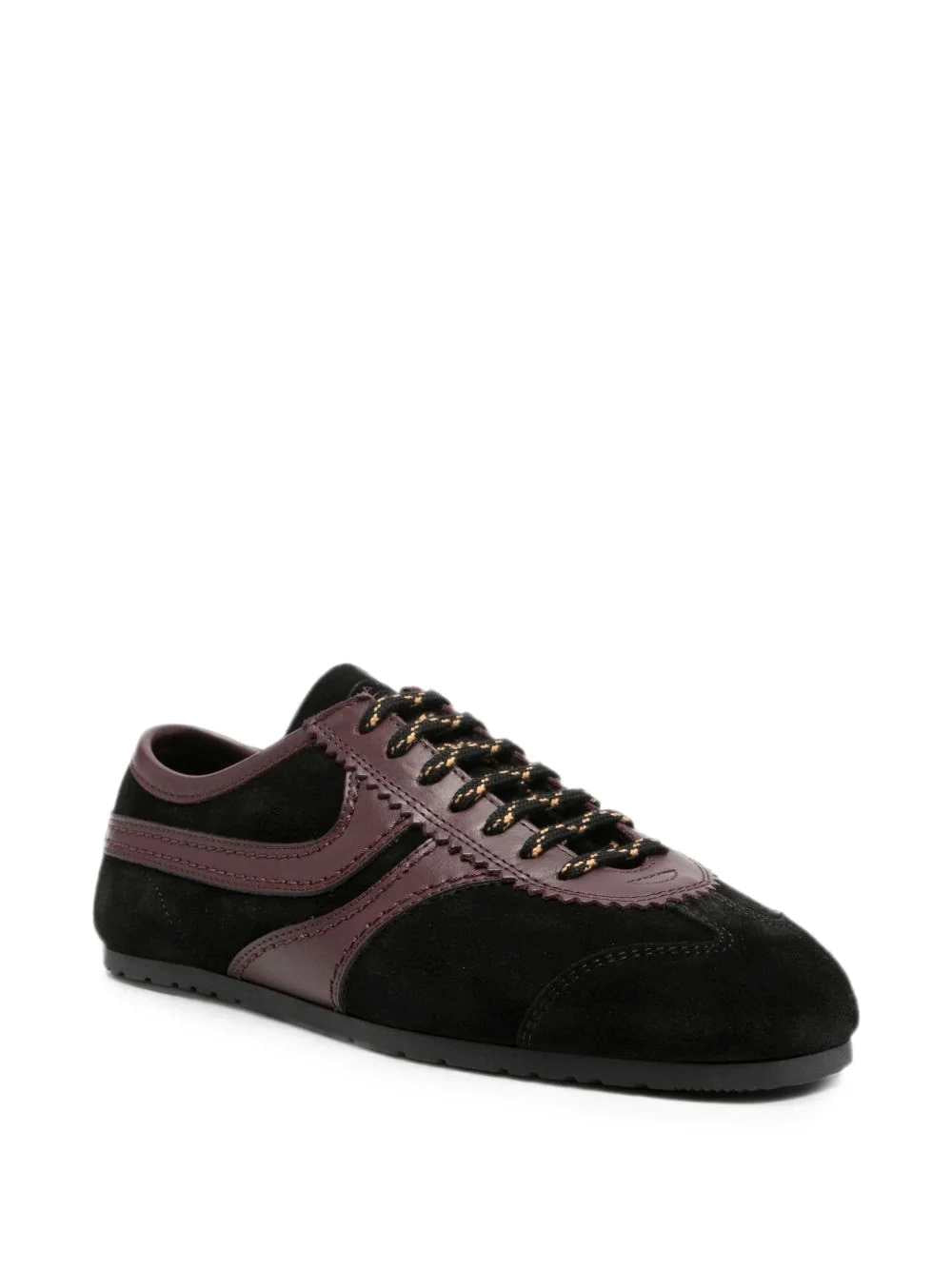 DRIES VAN NOTEN Dries Van Noten Women Black Panelled Leather Sneakers