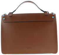 Tosca Blu Tan Small Western Inspired Beaded Flap Top Handle Bag