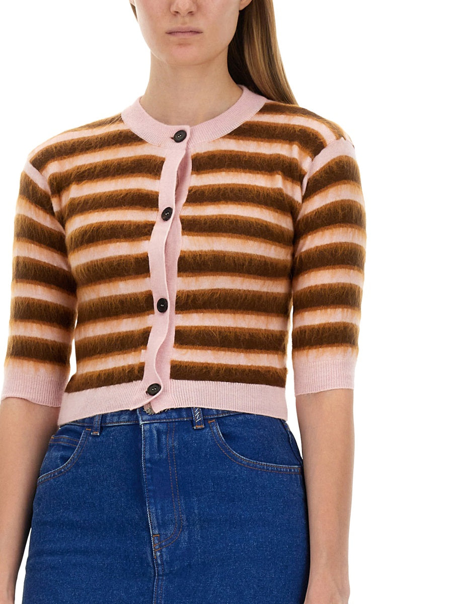 Marni Women Cardigan With Stripe Pattern