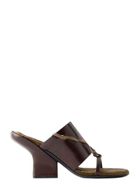 DRIES VAN NOTEN Dries Van Noten Women Leather Slippers With Satin Trim