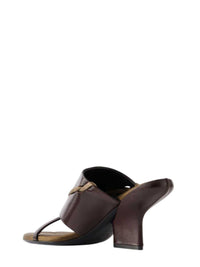 DRIES VAN NOTEN Dries Van Noten Women Leather Slippers With Satin Trim