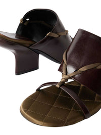 DRIES VAN NOTEN Dries Van Noten Women Leather Slippers With Satin Trim