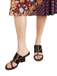 DRIES VAN NOTEN Dries Van Noten Women Leather Slippers With Satin Trim