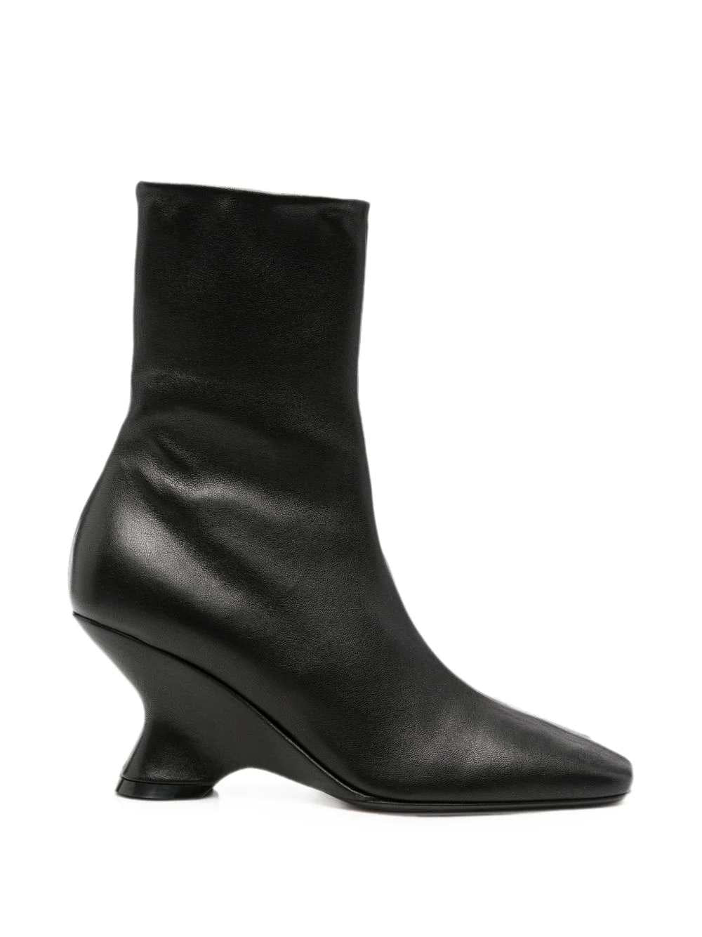 DRIES VAN NOTEN Dries Van Noten Women Black Leather Heeled Ankle Boots