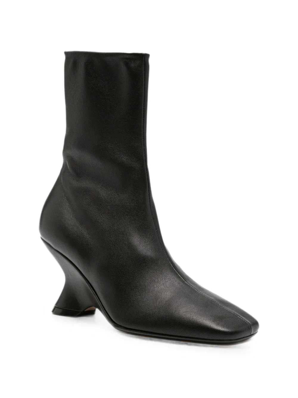 DRIES VAN NOTEN Dries Van Noten Women Black Leather Heeled Ankle Boots