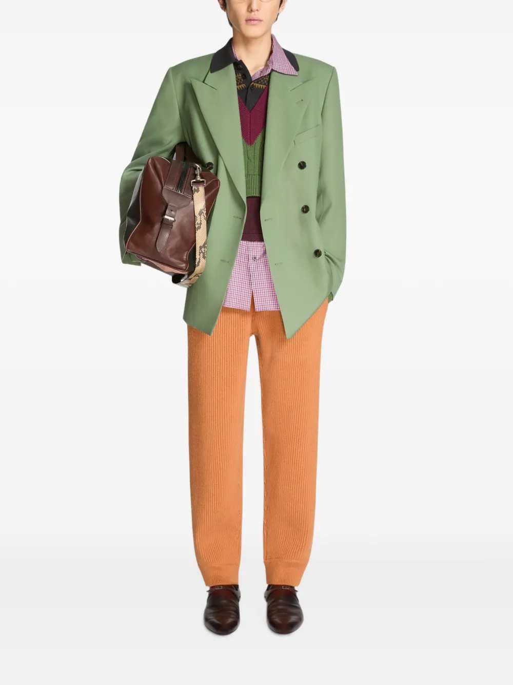 Dries Van Noten Men Oversized Wool Blazer