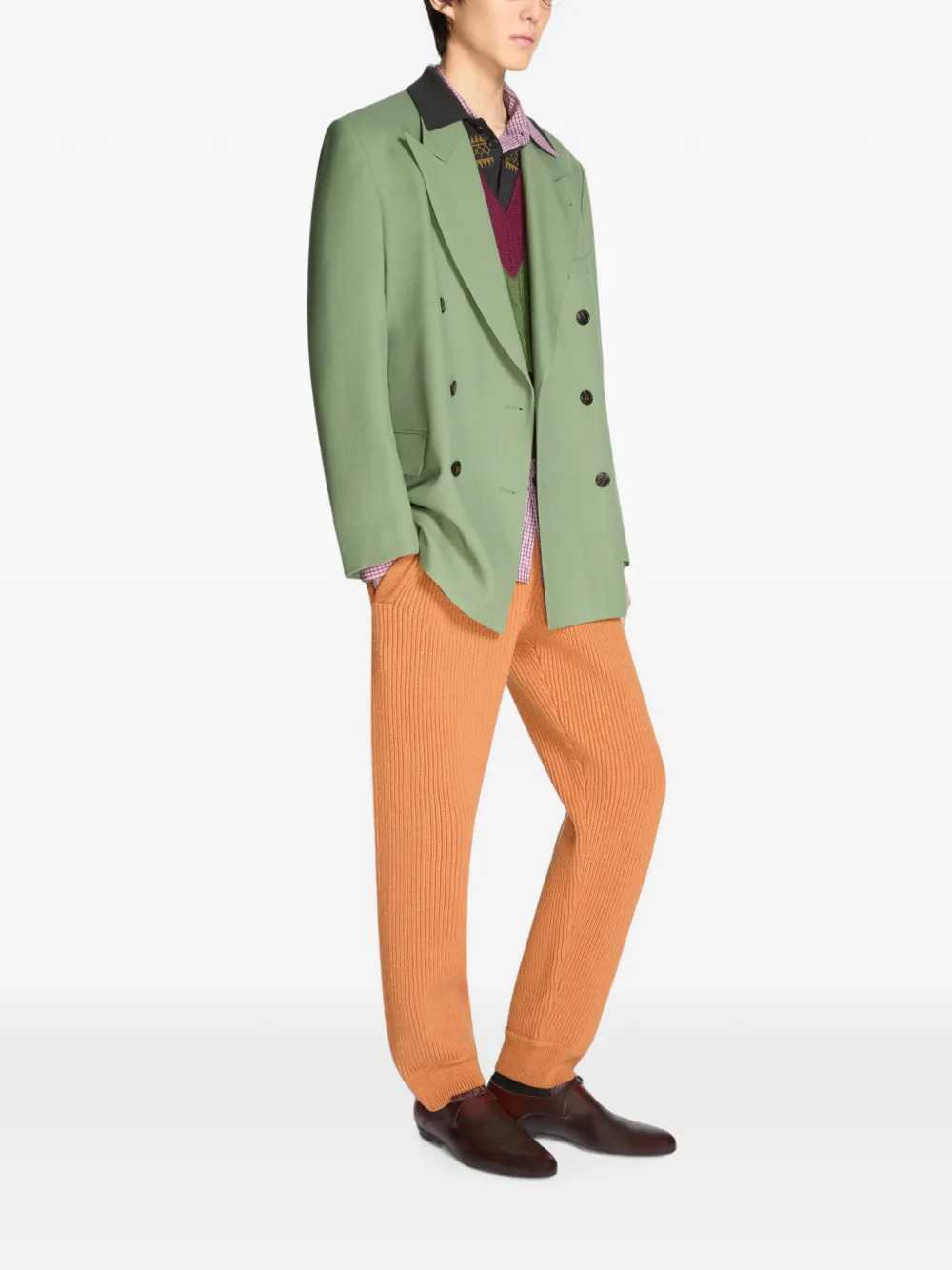 Dries Van Noten Men Oversized Wool Blazer