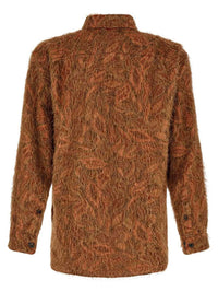 DRIES VAN NOTEN Dries Van Noten Men Dries Van Noten Shaggy Jacquard Shirt With Fringe