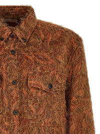 DRIES VAN NOTEN Dries Van Noten Men Dries Van Noten Shaggy Jacquard Shirt With Fringe