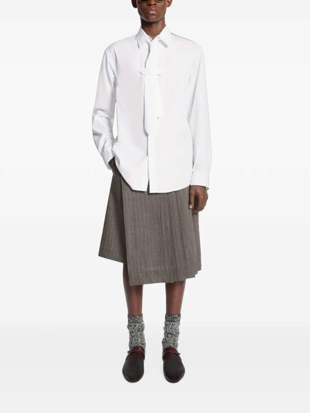 DRIES VAN NOTEN Dries Van Noten Men Classic Cotton Shirt With Tie