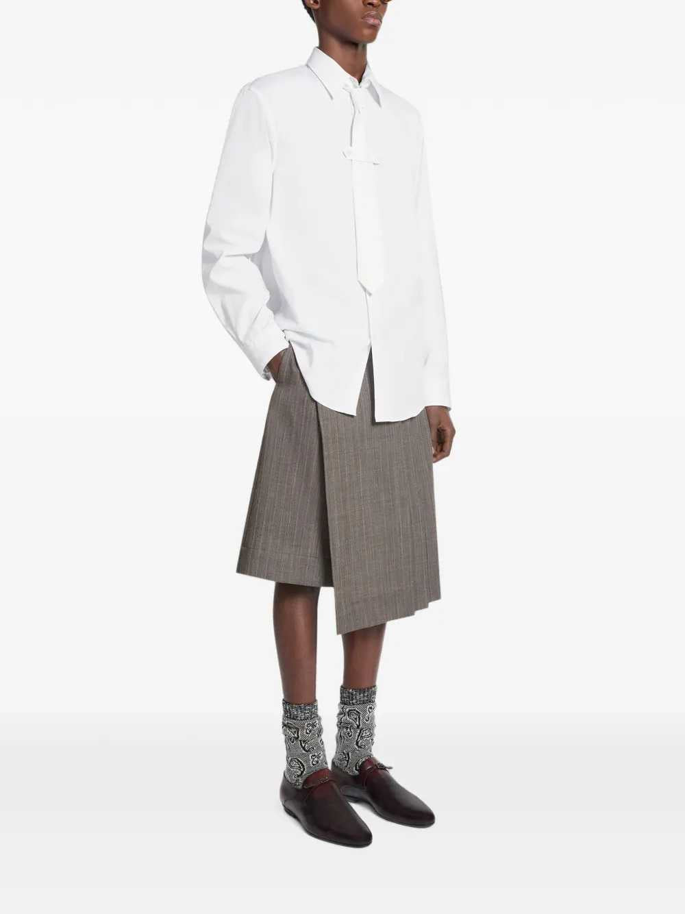 DRIES VAN NOTEN Dries Van Noten Men Classic Cotton Shirt With Tie
