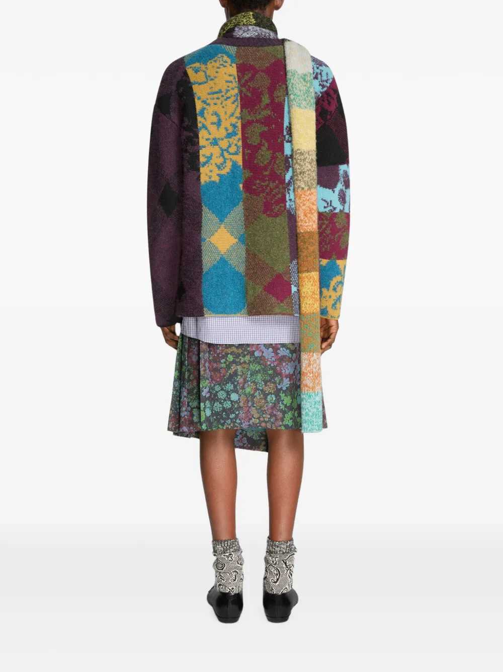 DRIES VAN NOTEN Dries Van Noten Men Patchwork Wool Sweater