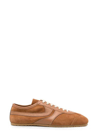 DRIES VAN NOTEN Dries Van Noten Men Dries Van Noten Men`S Sneakers In Tan Suede Calfskin, Featuring A Low-Top Silhouette, Lace-Up Closure, And Flat Sole.