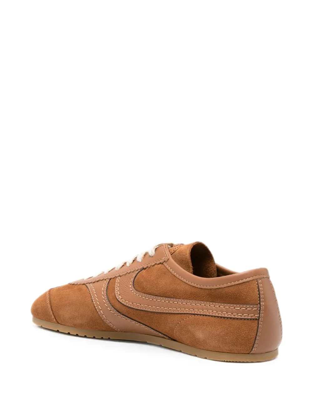 DRIES VAN NOTEN Dries Van Noten Men Dries Van Noten Men`S Sneakers In Tan Suede Calfskin, Featuring A Low-Top Silhouette, Lace-Up Closure, And Flat Sole.