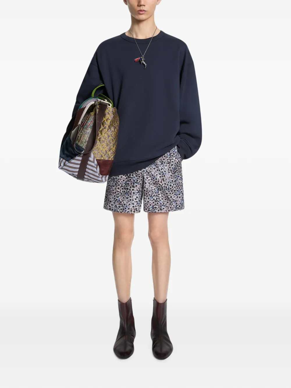 Dries Van Noten Men Leather Sock Boots