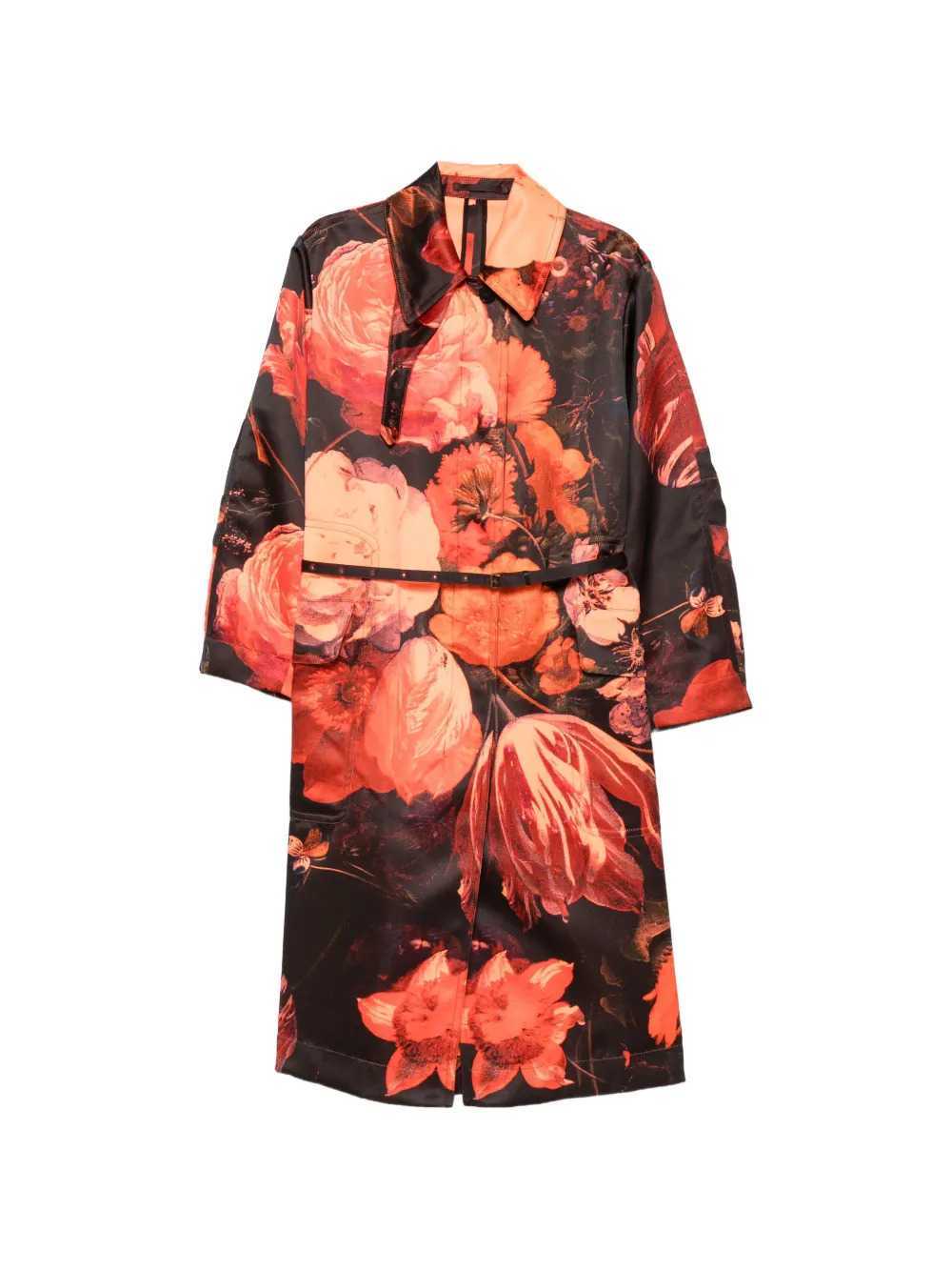Dries Van Noten Women Rain 4038 W.W. Coat Neon Orange