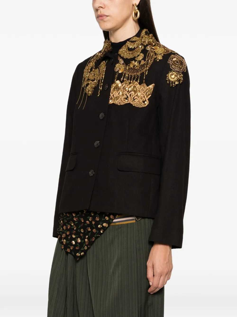 DRIES VAN NOTEN Dries Van Noten Women Bettsy Emb 4444 W.W. Jacket Black