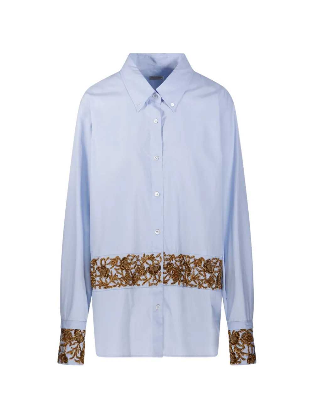 DRIES VAN NOTEN Dries Van Noten Women Cheers Bis Emb 4314 W.W. Shirt Light Blue