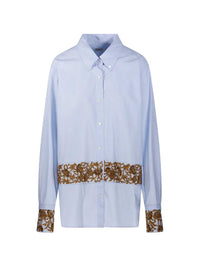 DRIES VAN NOTEN Dries Van Noten Women Cheers Bis Emb 4314 W.W. Shirt Light Blue