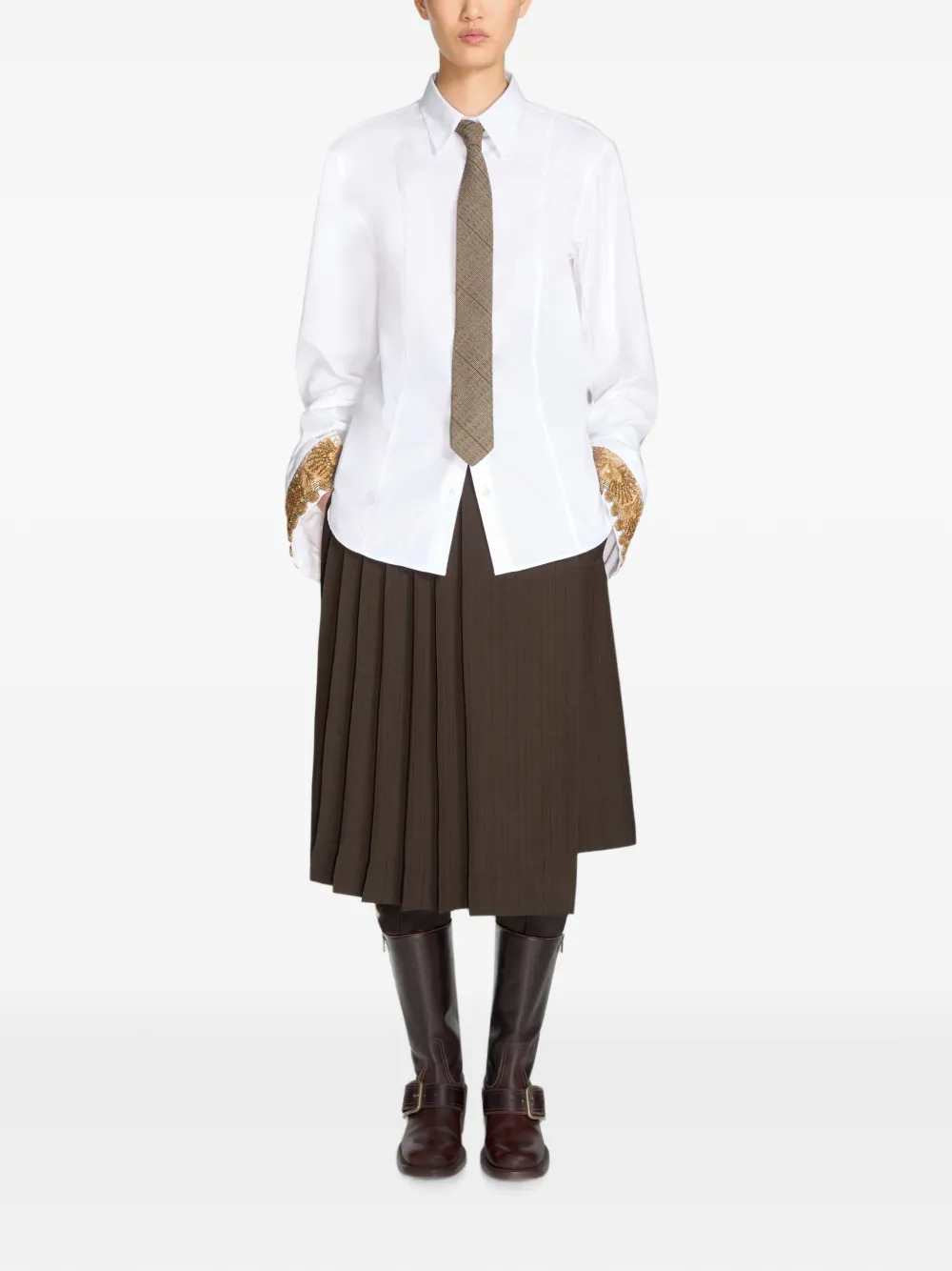 DRIES VAN NOTEN Dries Van Noten Women Embroidered Cotton Poplin Shirt