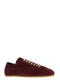 DRIES VAN NOTEN Dries Van Noten Women Burgundy Suede Sneakers