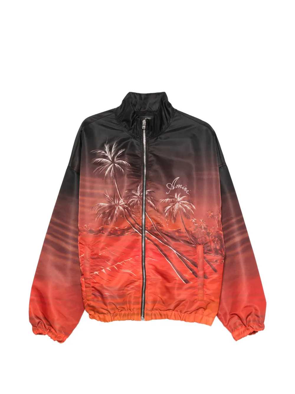Amiri Men Zip-Up Jacket With Palm Print