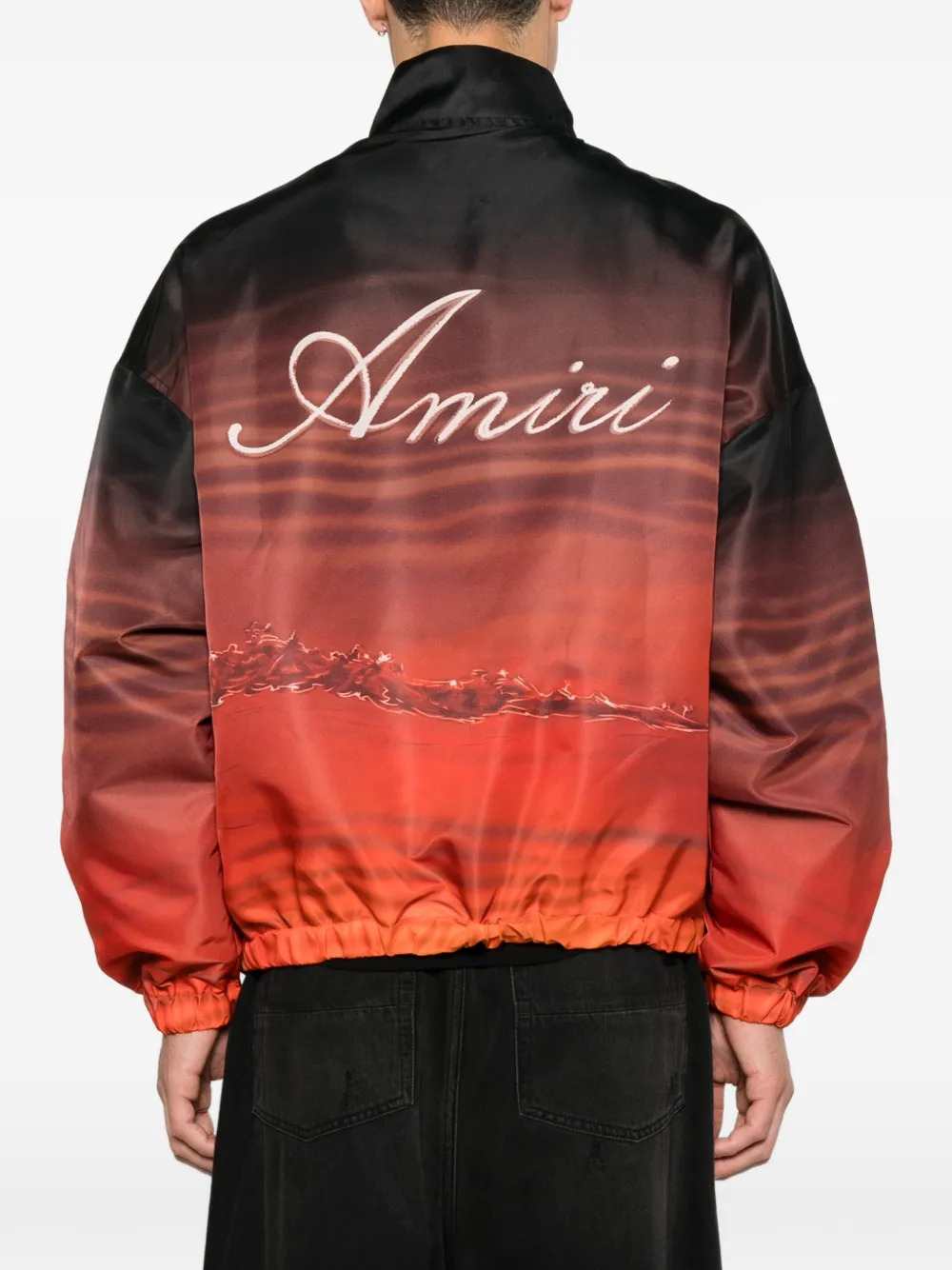 Amiri Men Zip-Up Jacket With Palm Print