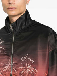 Amiri Men Zip-Up Jacket With Palm Print
