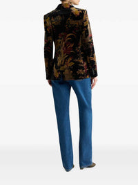 ETRO Etro Women Double-Breasted Cotton Velvet Jacket With Floral And Animal Print