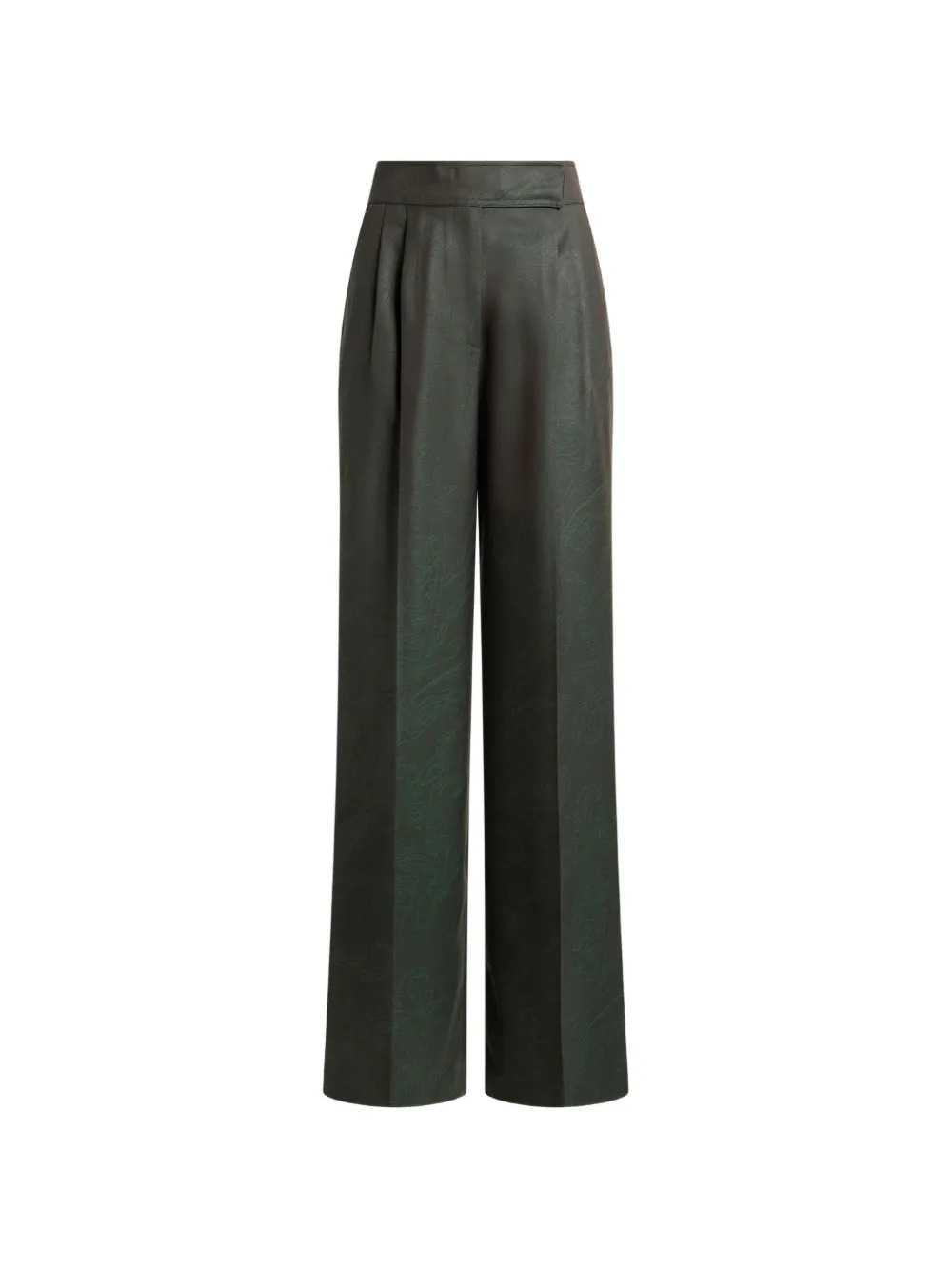Etro Women Jacquard Wool Trousers With Pleats And Paisley Pattern