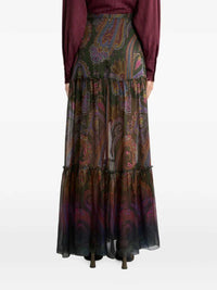 Etro Women Paisley-Print Silk Maxi Skirt