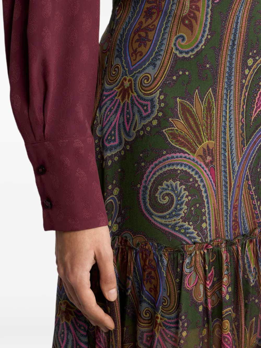 Etro Women Paisley-Print Silk Maxi Skirt