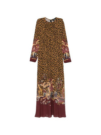 ETRO Etro Women Leopard-Print Maxi Dress With Floral Trim.