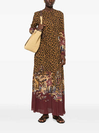 ETRO Etro Women Leopard-Print Maxi Dress With Floral Trim.