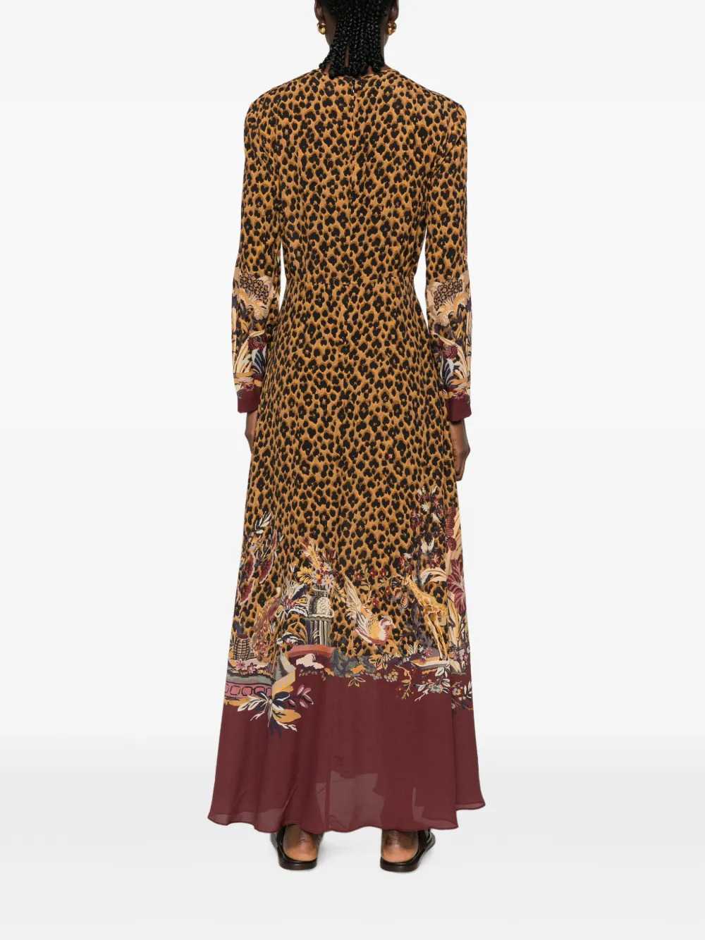 ETRO Etro Women Leopard-Print Maxi Dress With Floral Trim.