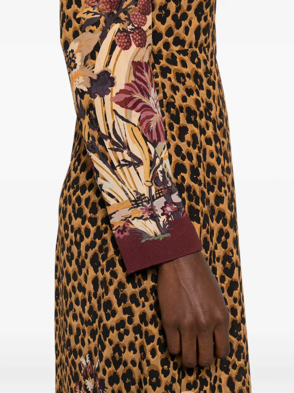 ETRO Etro Women Leopard-Print Maxi Dress With Floral Trim.