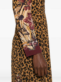 ETRO Etro Women Leopard-Print Maxi Dress With Floral Trim.