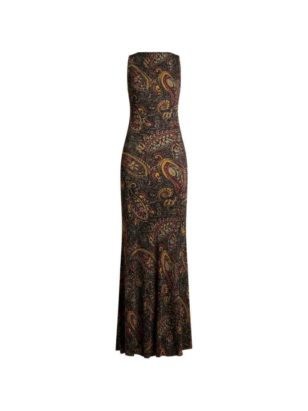 ETRO Etro Women Ribbed Maxi Dress With Paisley Floral Pattern