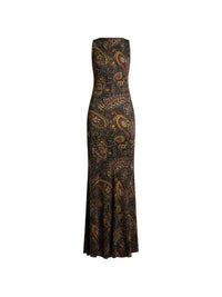 ETRO Etro Women Ribbed Maxi Dress With Paisley Floral Pattern
