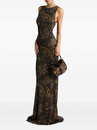 ETRO Etro Women Ribbed Maxi Dress With Paisley Floral Pattern