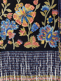 Etro Women Small Kalispera Suede Bag With Floral Embroidery And Pearls