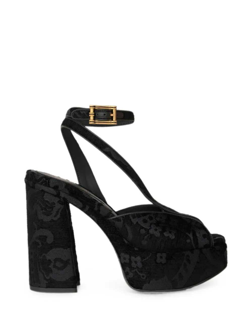 Etro Women Platform Sandals With A Paisley Jacquard Motif