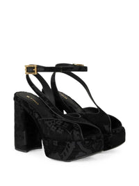 Etro Women Platform Sandals With A Paisley Jacquard Motif