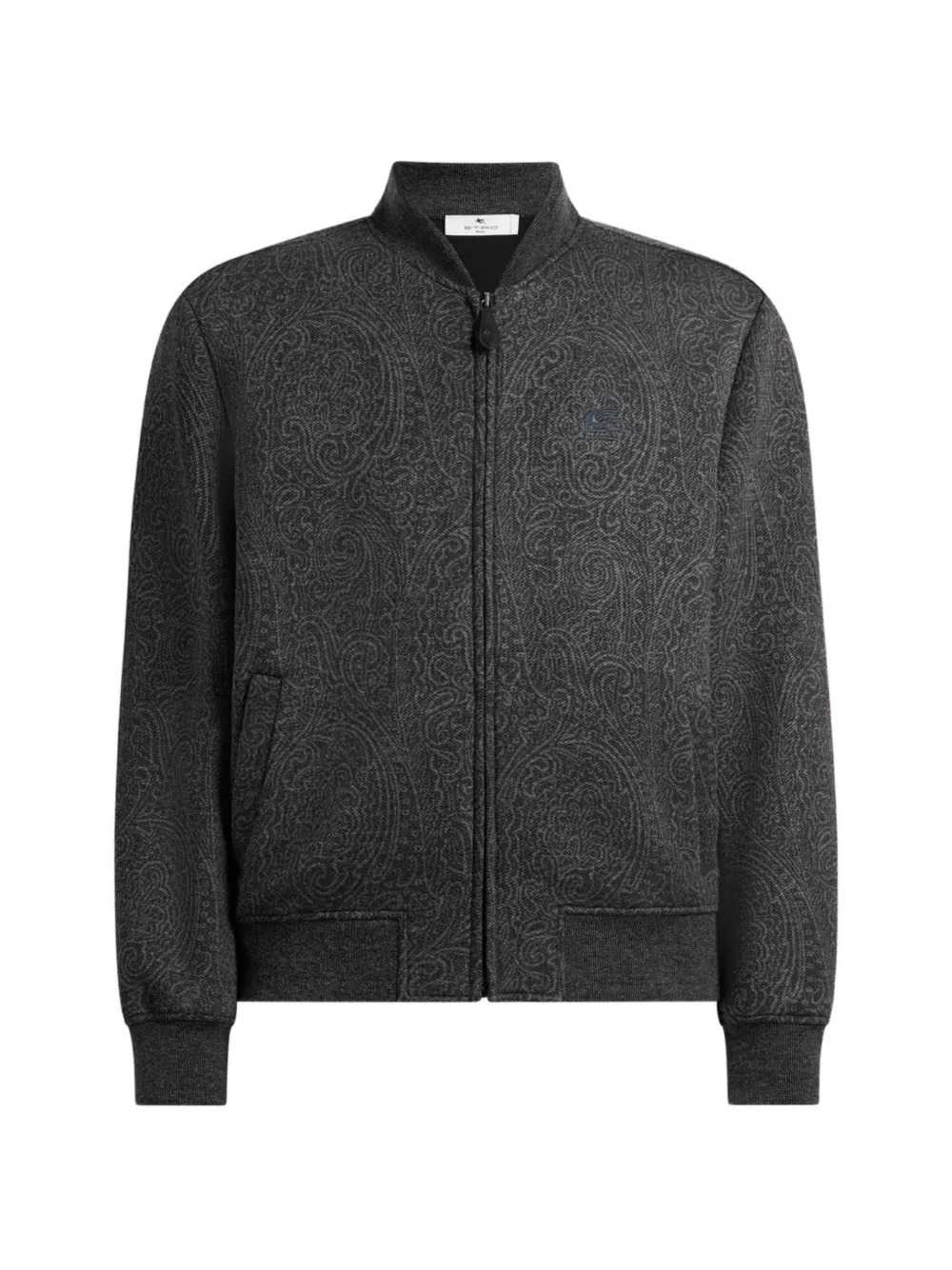 Etro Men Jacquard Bomber Jacket With Arnica Motif